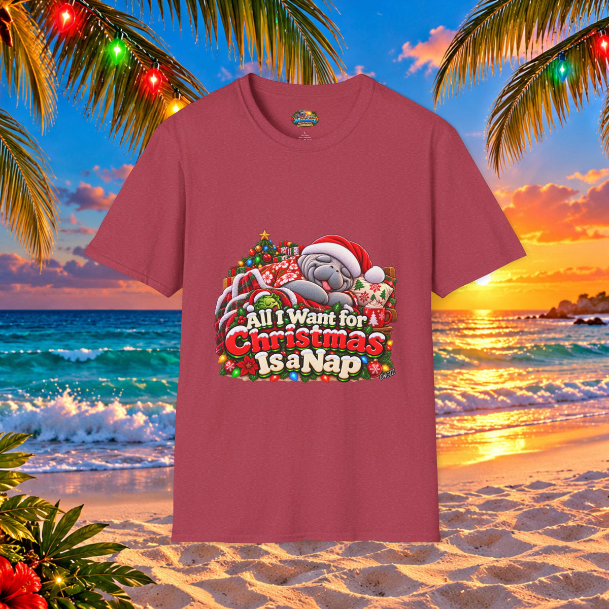 All I Want for Christmas Is a Nap Christmas T-Shirt