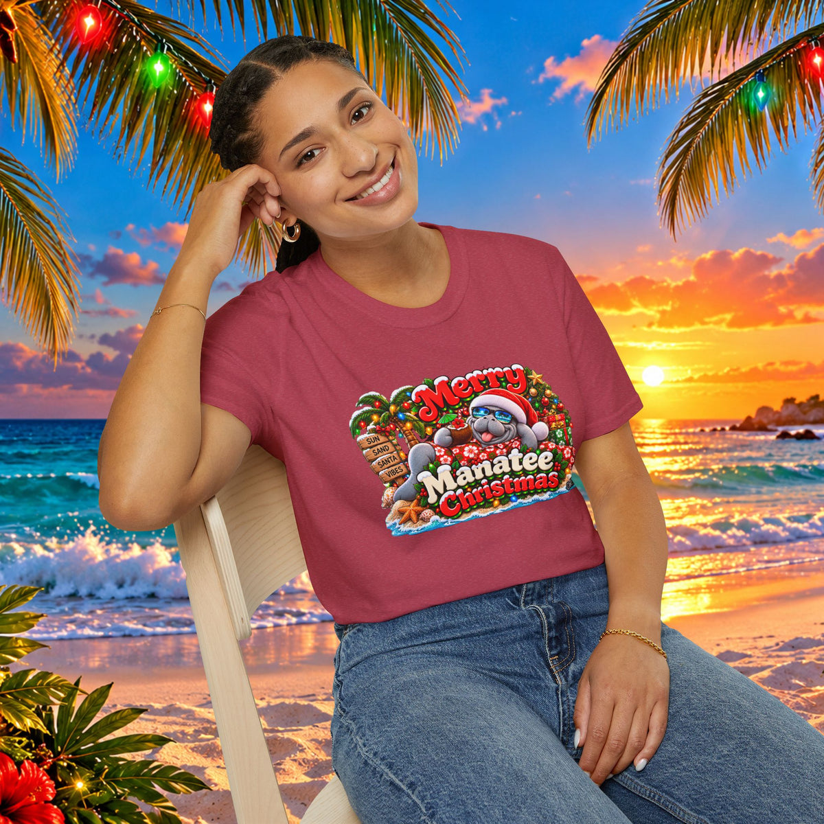 Merry Manatee Christmas T-Shirt