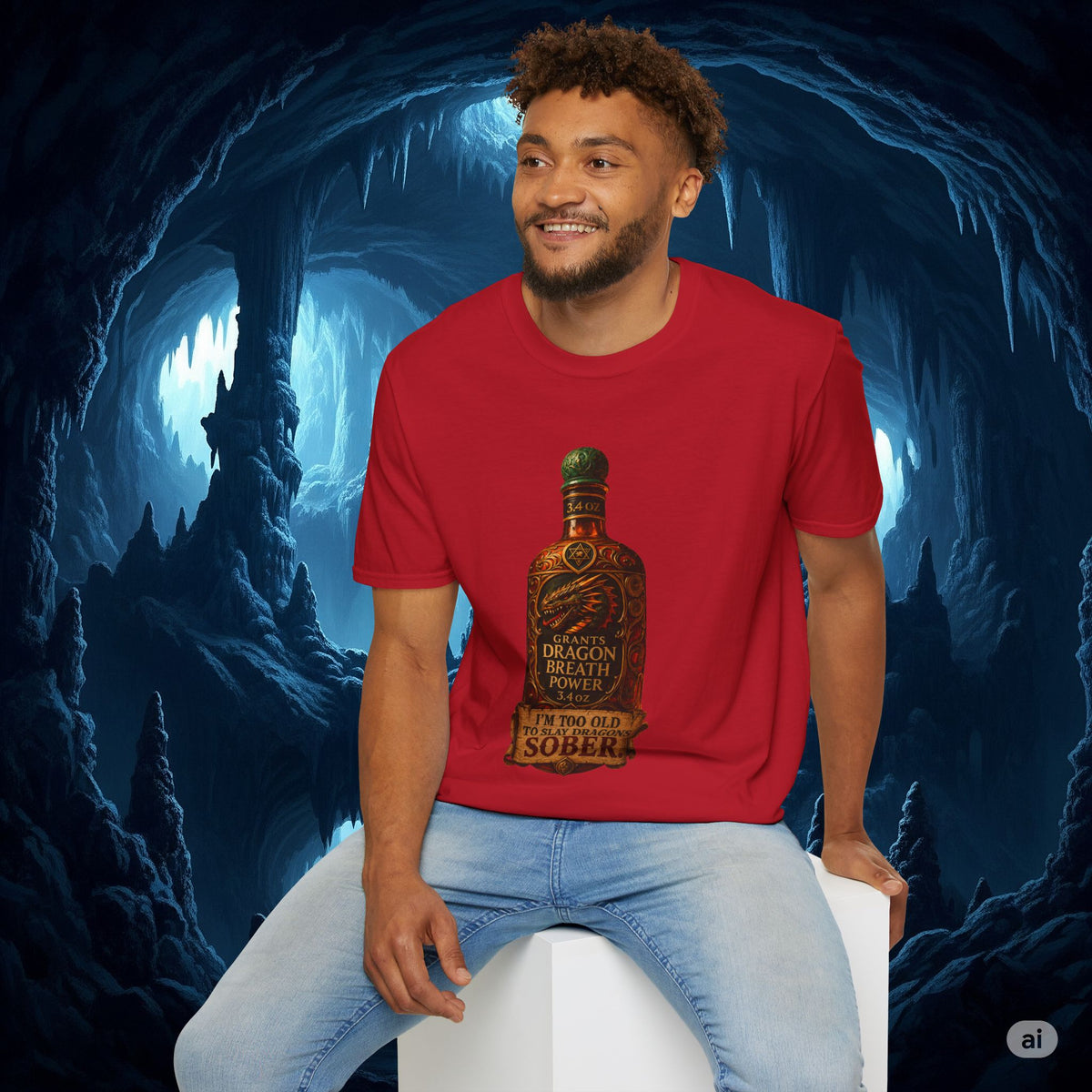 I'm Too Old to Slay Dragons Sober Shirt – Funny Dragon Breath Potion Fantasy T-Shirt