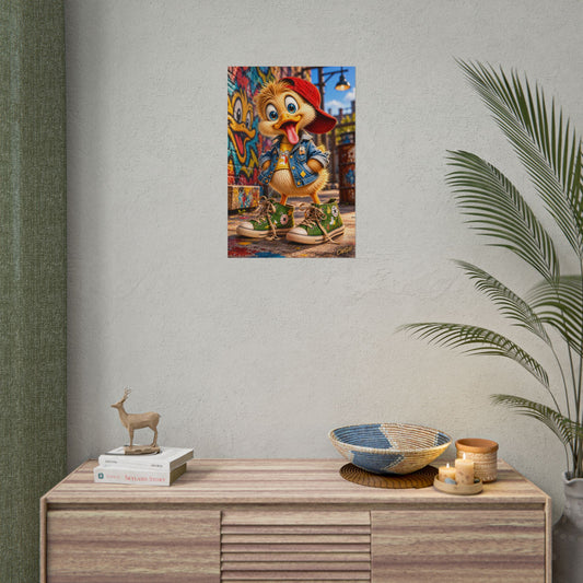Streetwear Duckling Graffiti Rolled Poster