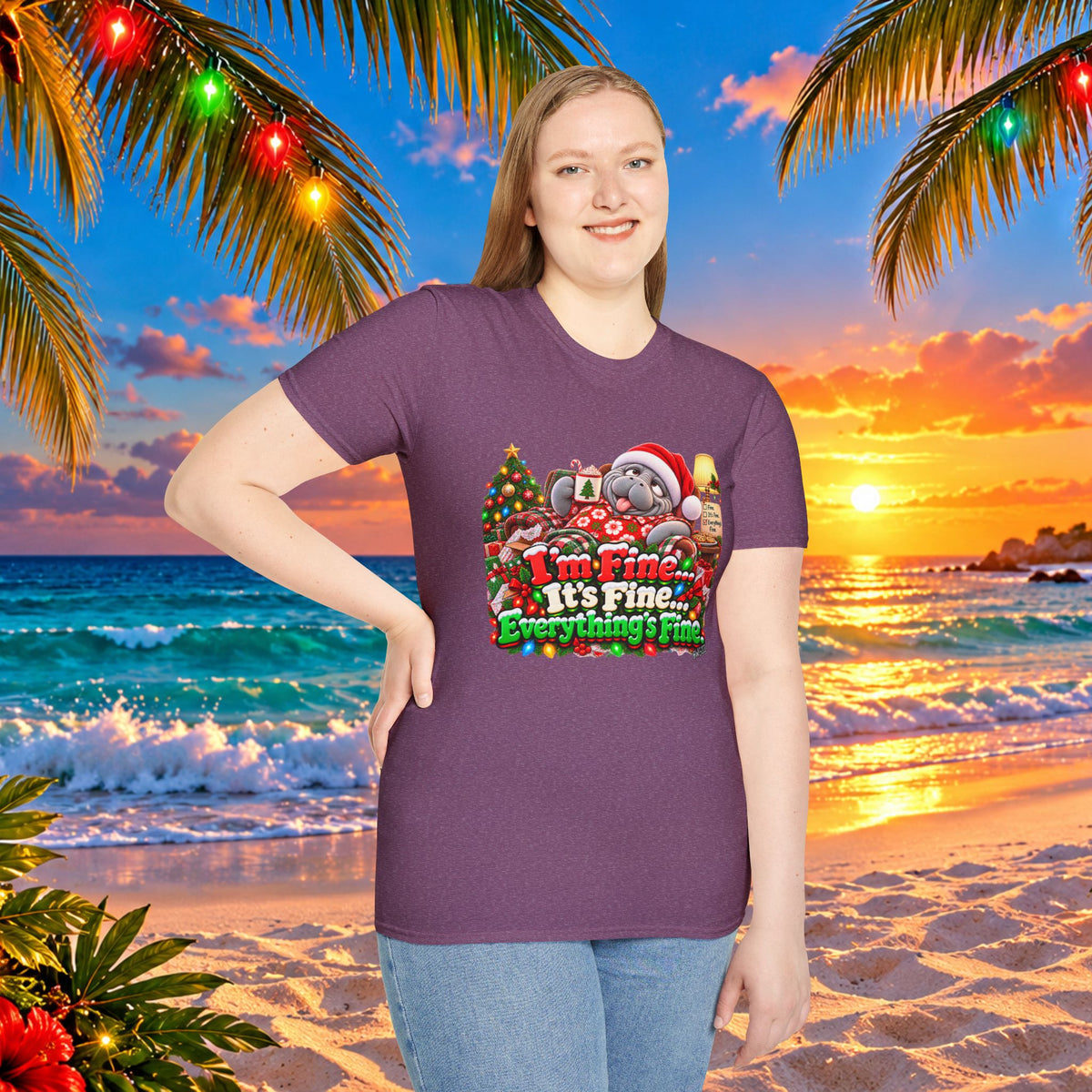 I’m Fine It’s Fine Everything’s Fine Christmas T-Shirt