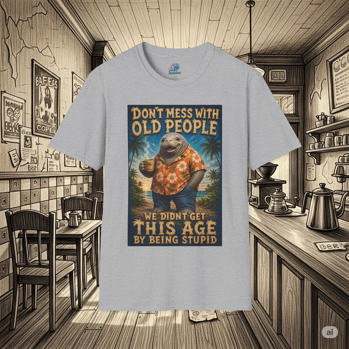 Don’t Mess With Old People Funny Vintage T-Shirt