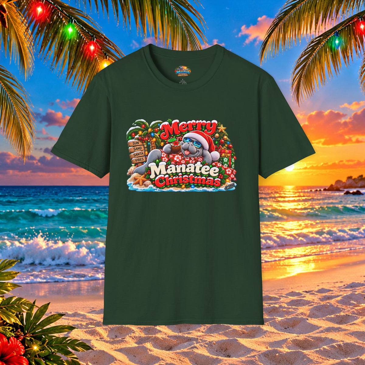 Merry Manatee Christmas T-Shirt