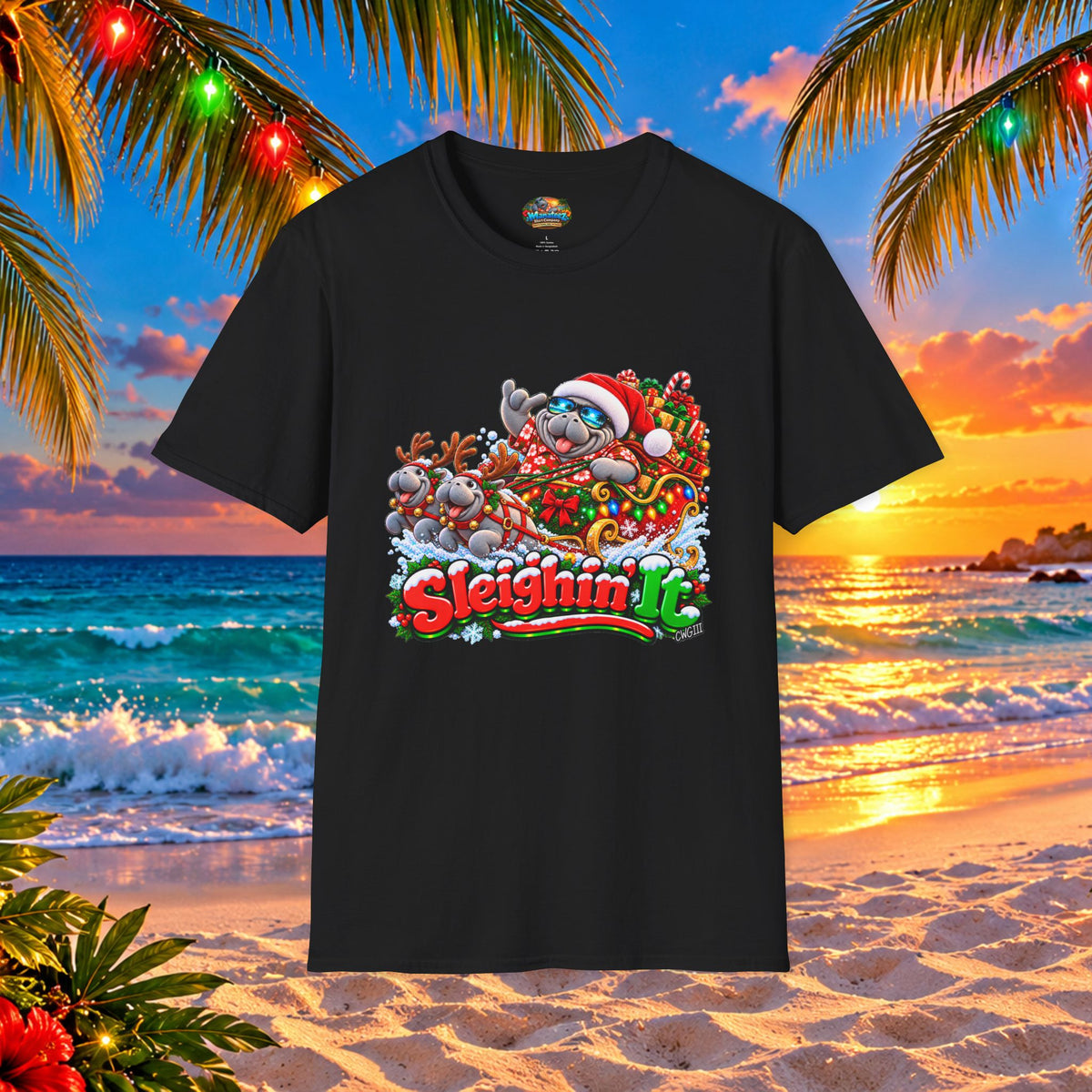 Sleighin’ It Christmas Holiday T-Shirt