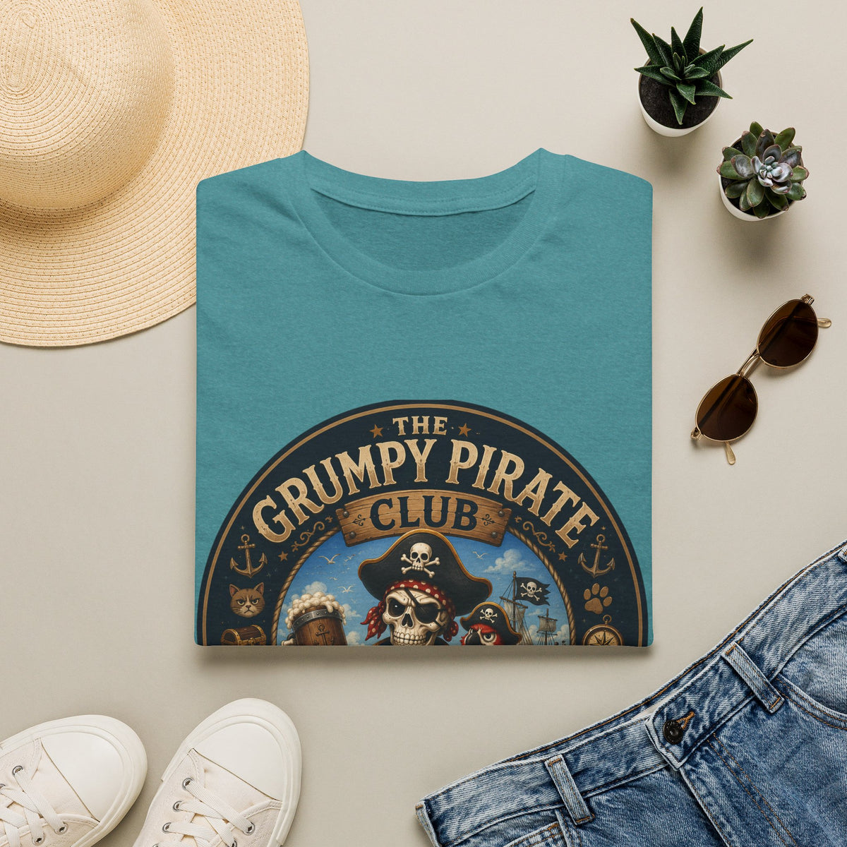 The Grumpy Pirate Skeleton Club T-Shirt