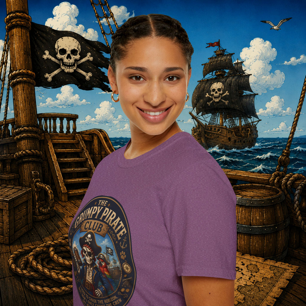 The Grumpy Pirate Skeleton Club T-Shirt