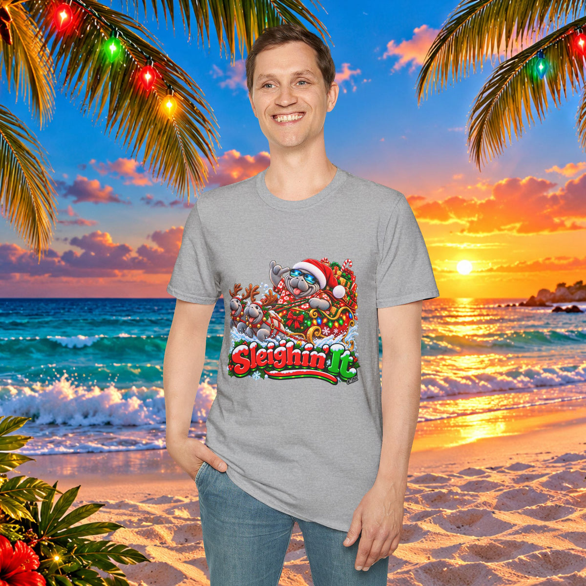 Sleighin’ It Christmas Holiday T-Shirt