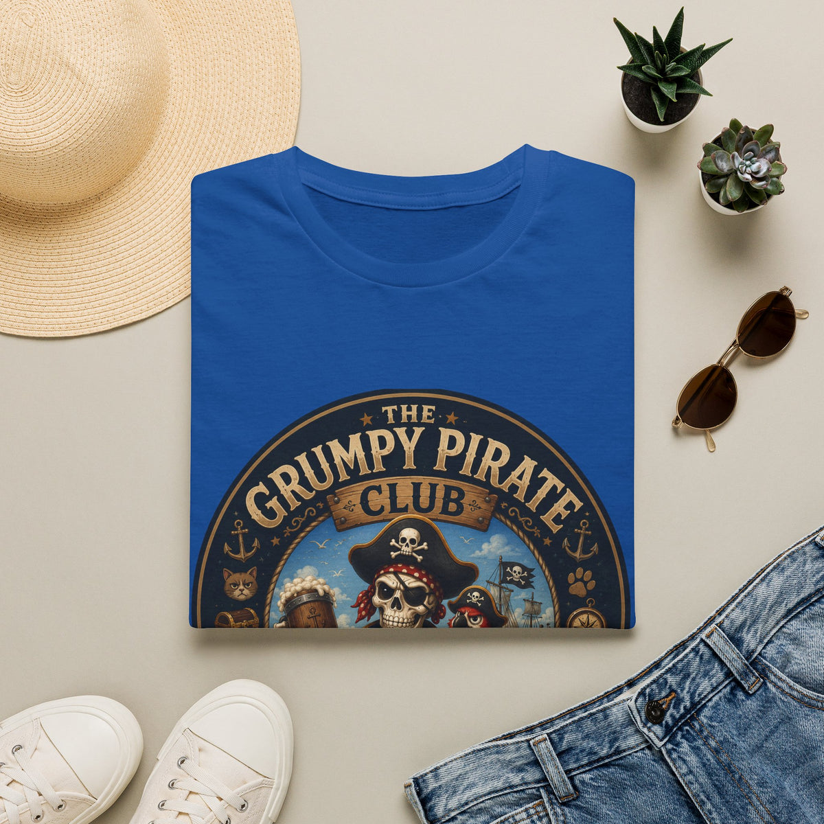 The Grumpy Pirate Skeleton Club T-Shirt