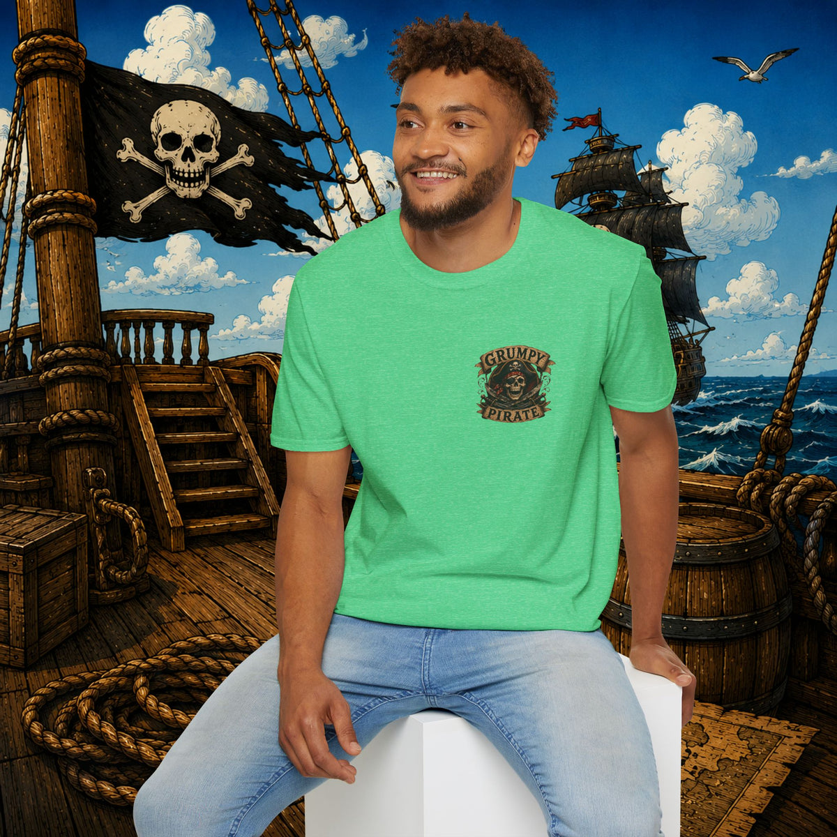 Vintage Pirate Limited Edition – Funny Aging Pirate Skeleton T-Shirt | Old Pirate Humor Tee