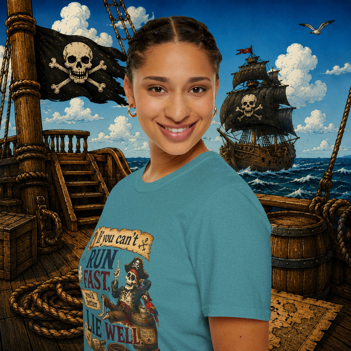 Run Fast, Lie Well Pirate T-Shirt