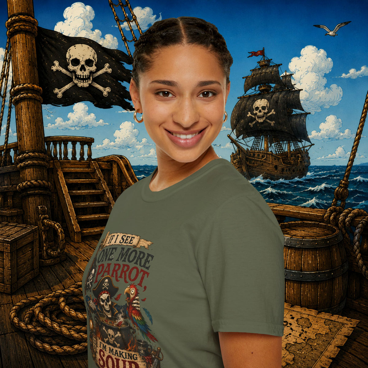If I See One More Parrot I’m Making Soup Pirate T-Shirt
