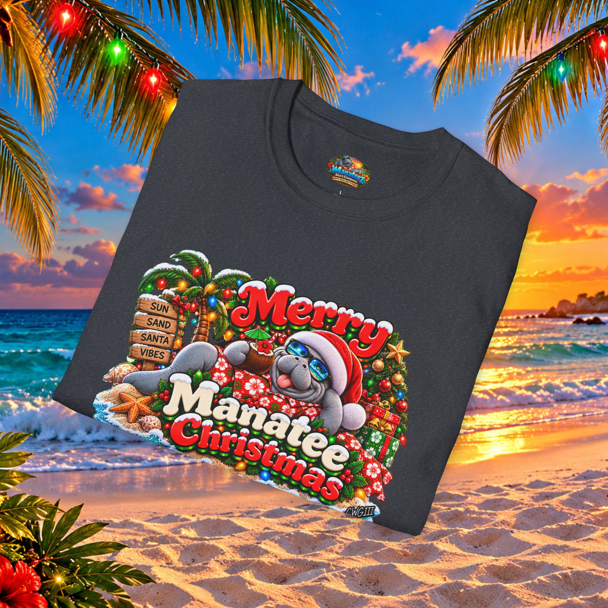 Merry Manatee Christmas T-Shirt