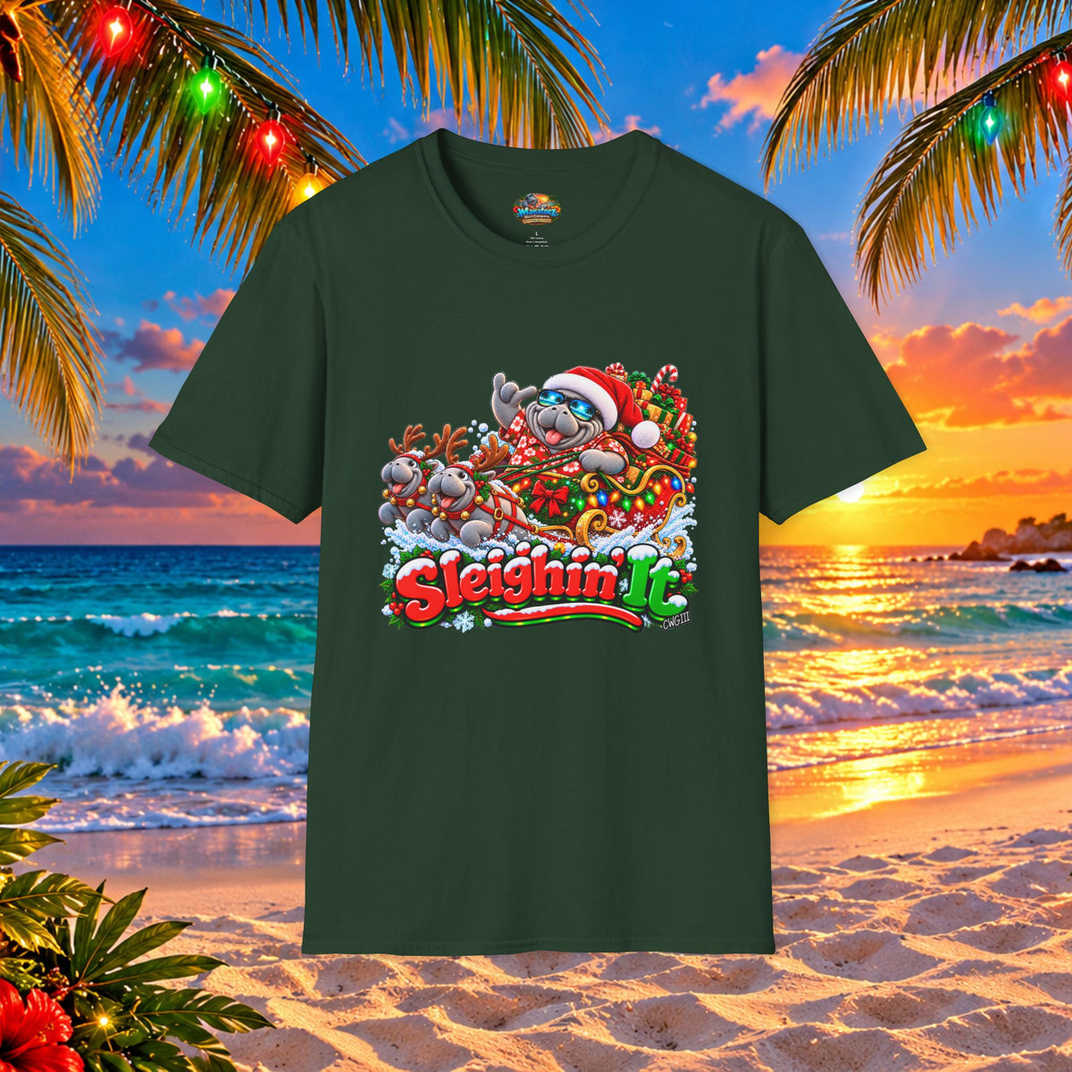 Sleighin’ It Christmas Holiday T-Shirt