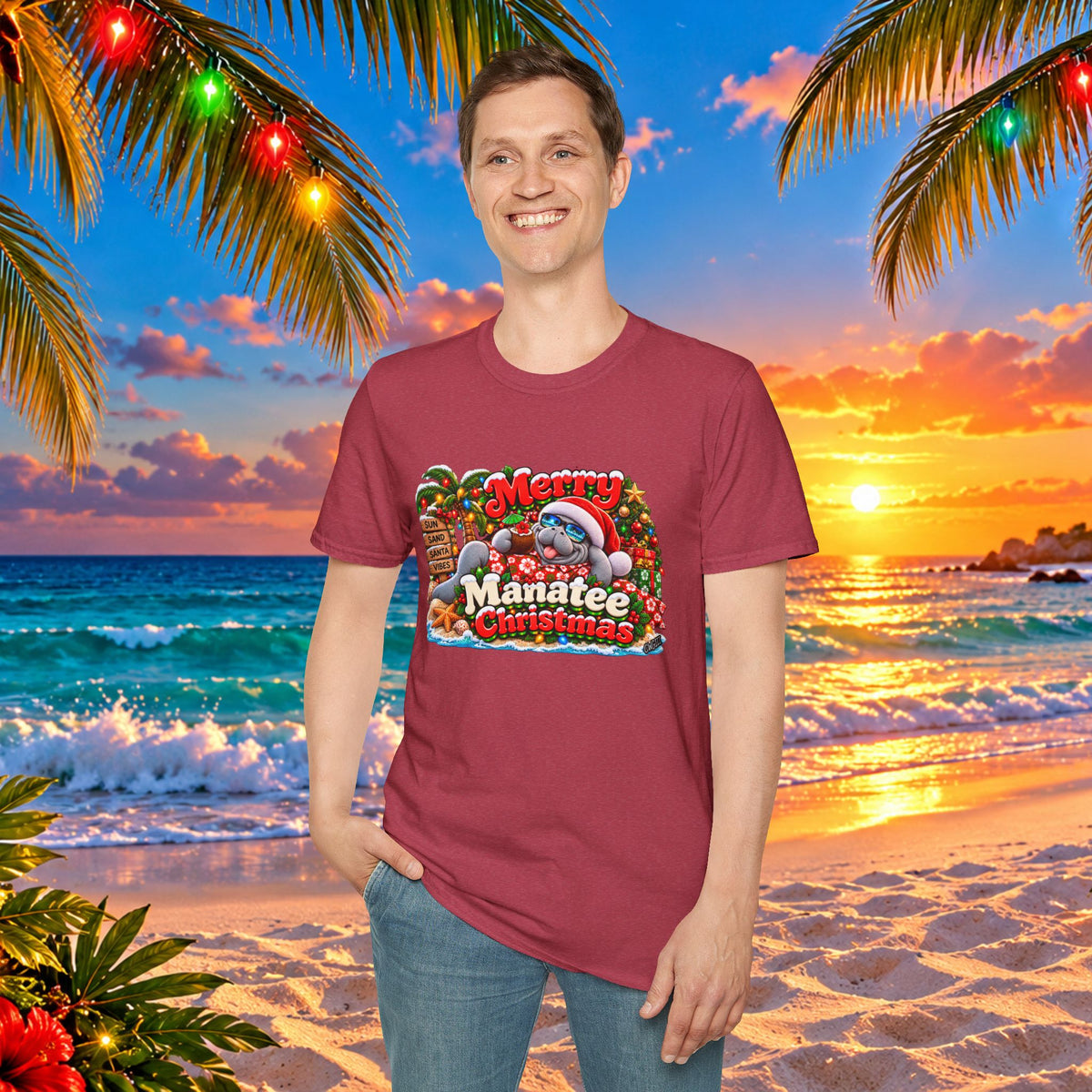 Merry Manatee Christmas T-Shirt