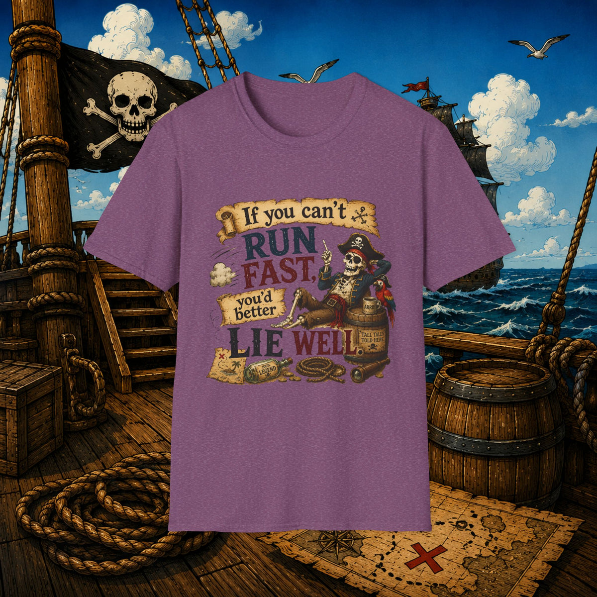 Run Fast, Lie Well Pirate T-Shirt