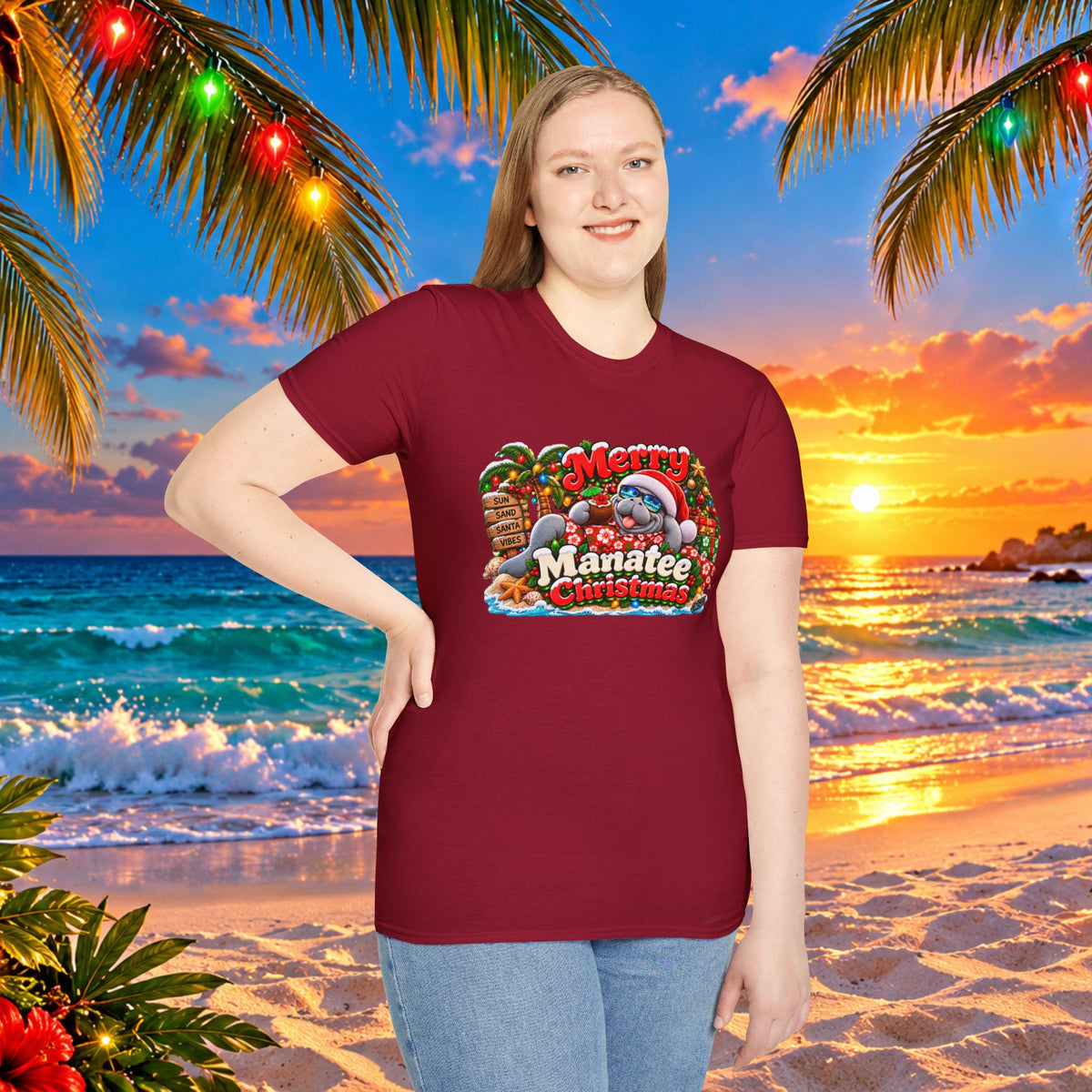 Merry Manatee Christmas T-Shirt