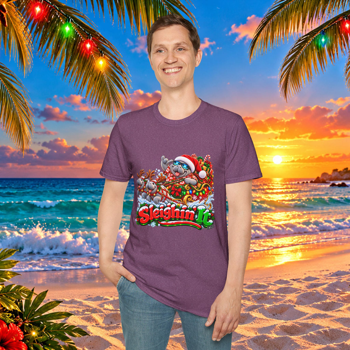 Sleighin’ It Christmas Holiday T-Shirt