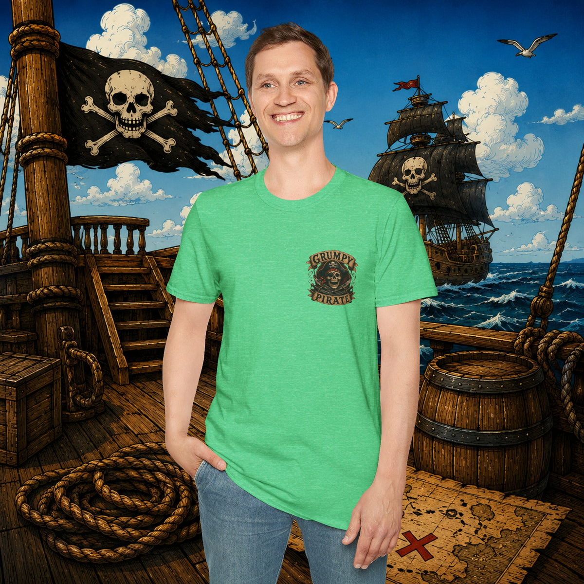 Vintage Pirate Limited Edition – Funny Aging Pirate Skeleton T-Shirt | Old Pirate Humor Tee