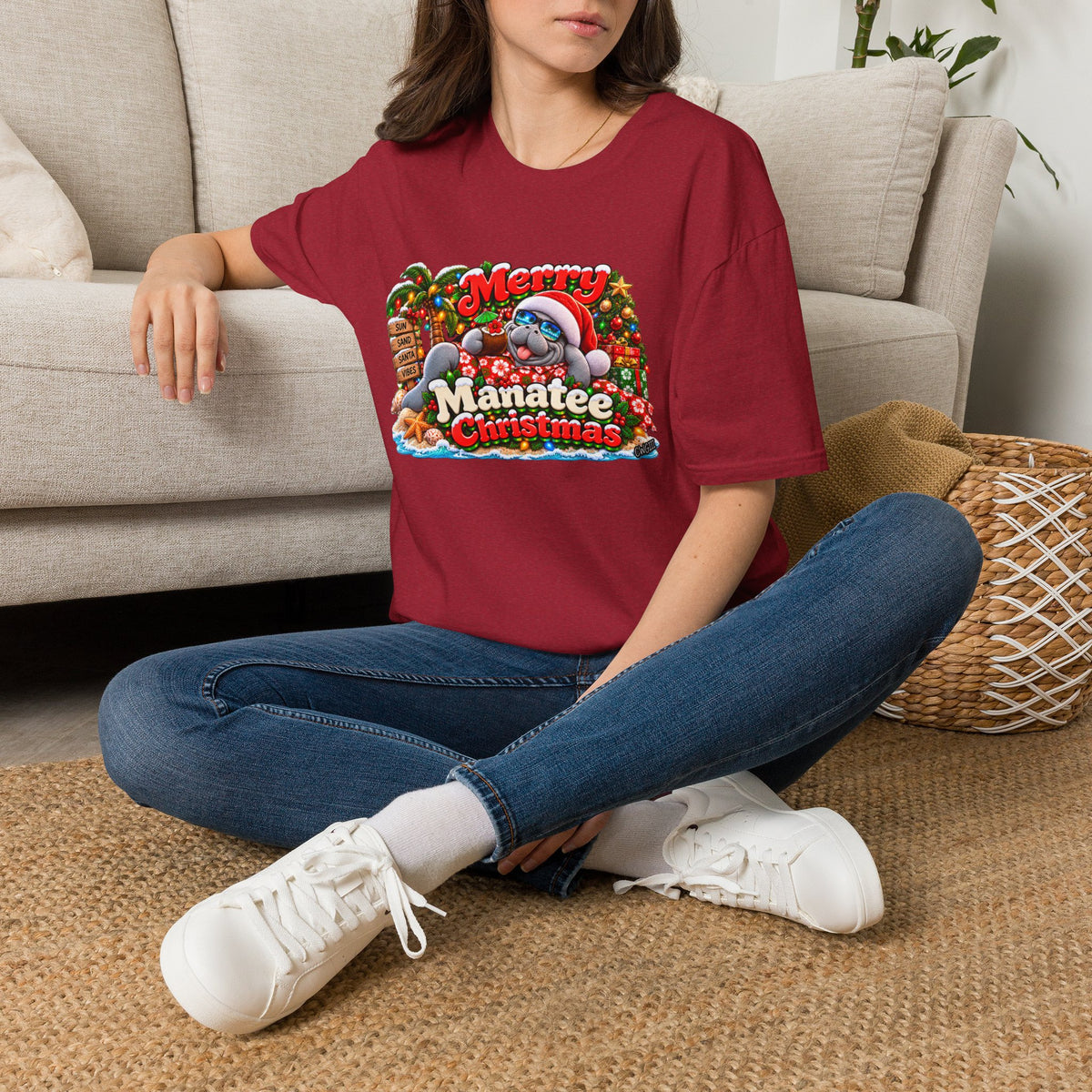 Merry Manatee Christmas T-Shirt