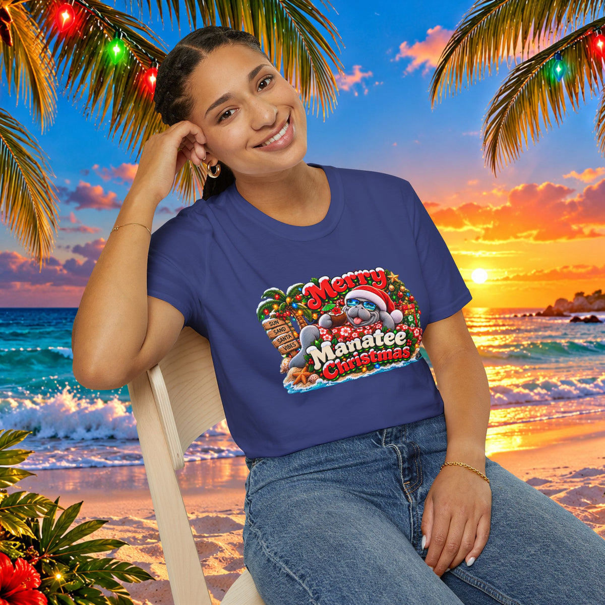 Merry Manatee Christmas T-Shirt