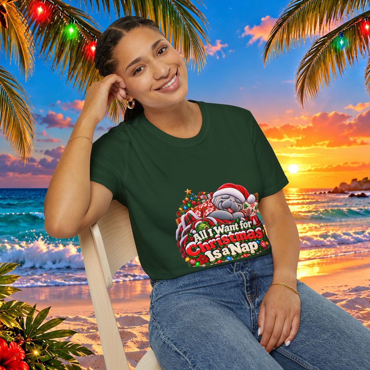 All I Want for Christmas Is a Nap Christmas T-Shirt