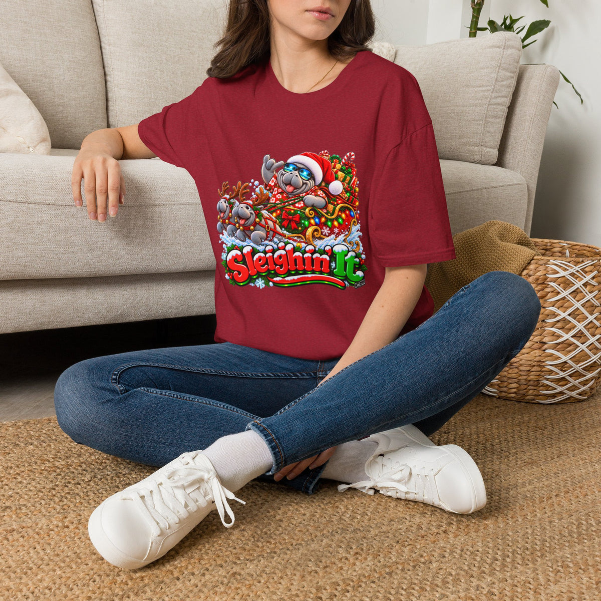 Sleighin’ It Christmas Holiday T-Shirt