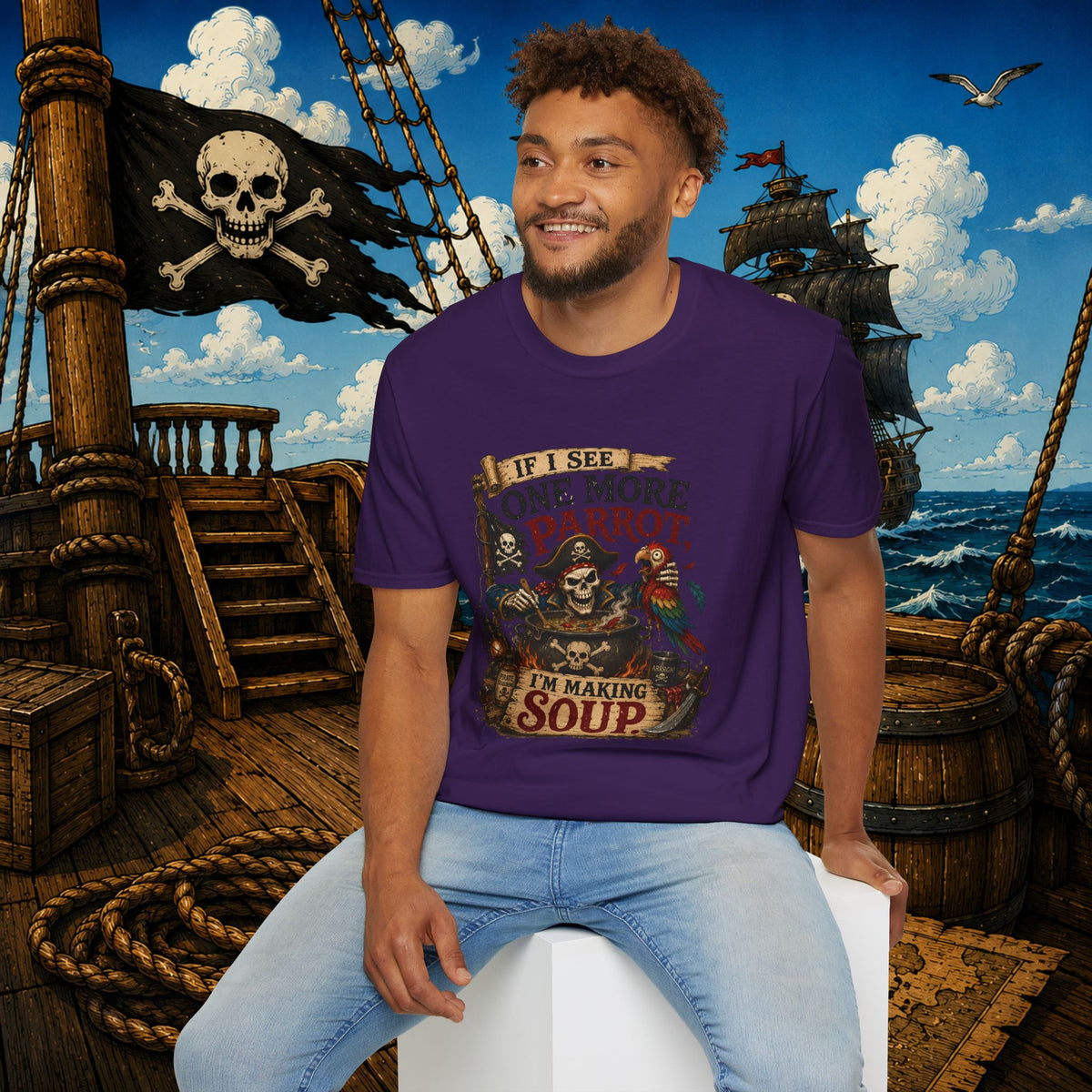 If I See One More Parrot I’m Making Soup Pirate T-Shirt