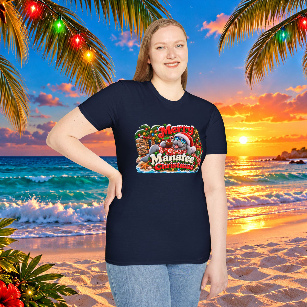 Merry Manatee Christmas T-Shirt