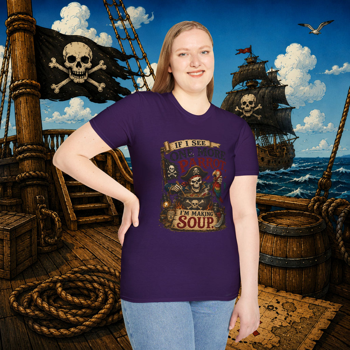 If I See One More Parrot I’m Making Soup Pirate T-Shirt