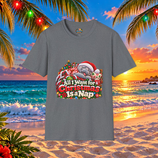 All I Want for Christmas Is a Nap Christmas T-Shirt