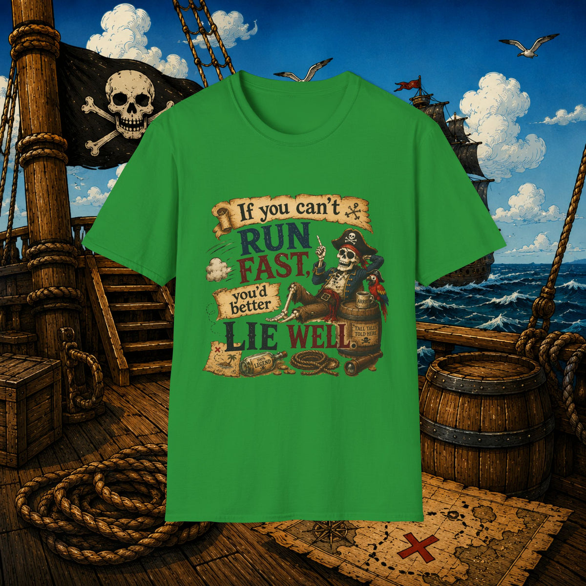 Run Fast, Lie Well Pirate T-Shirt