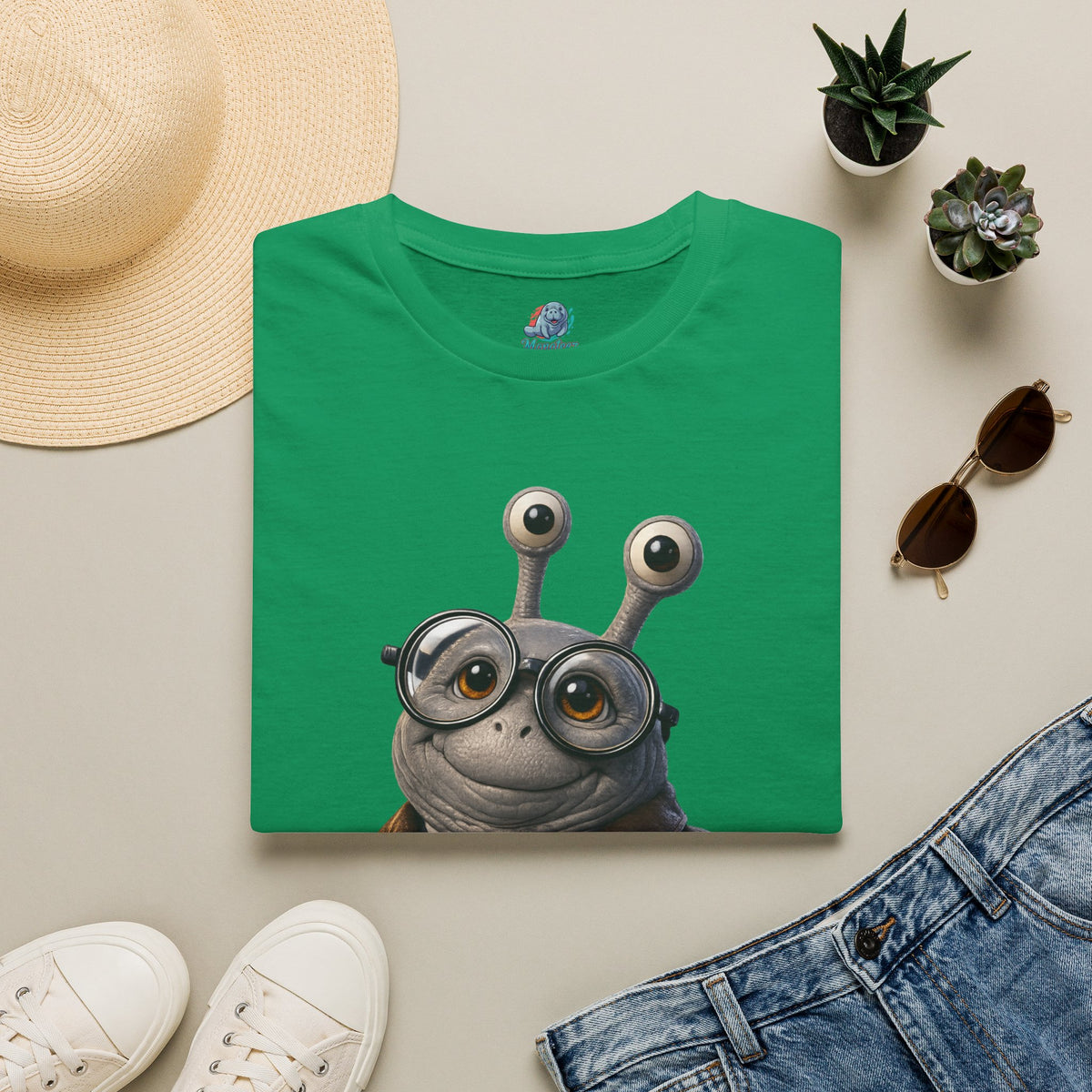 Cute Nerdy Snail Shirt | Steampunk Professor Snail Graphic Tee | Funny Bookworm Animal T-Shirt