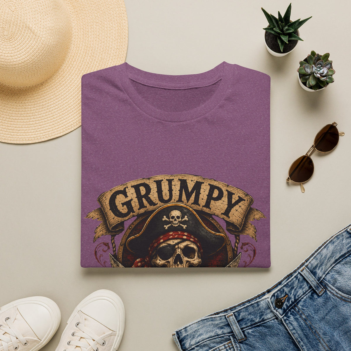 Grumpy Pirate Skull T-Shirt