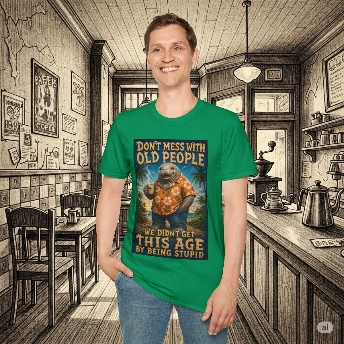 Don’t Mess With Old People Funny Vintage T-Shirt