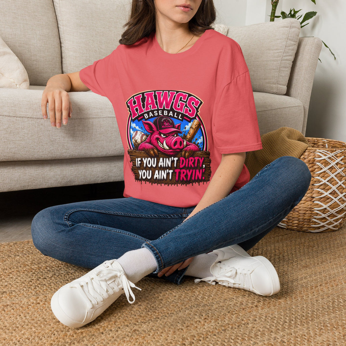 Hawgs Baseball “If You Ain’t Dirty, You Ain’t Tryin’” T-Shirt