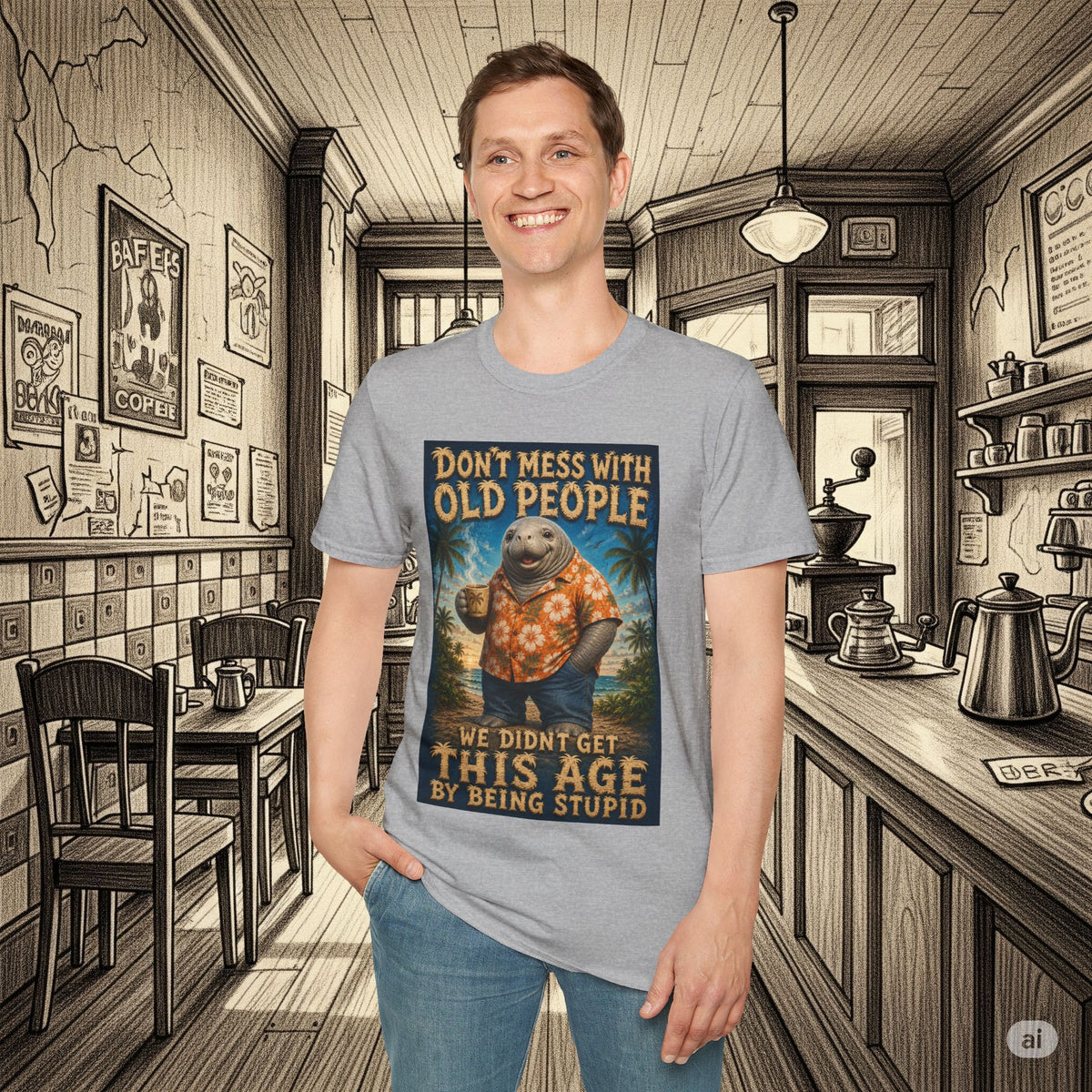 Don’t Mess With Old People Funny Vintage T-Shirt