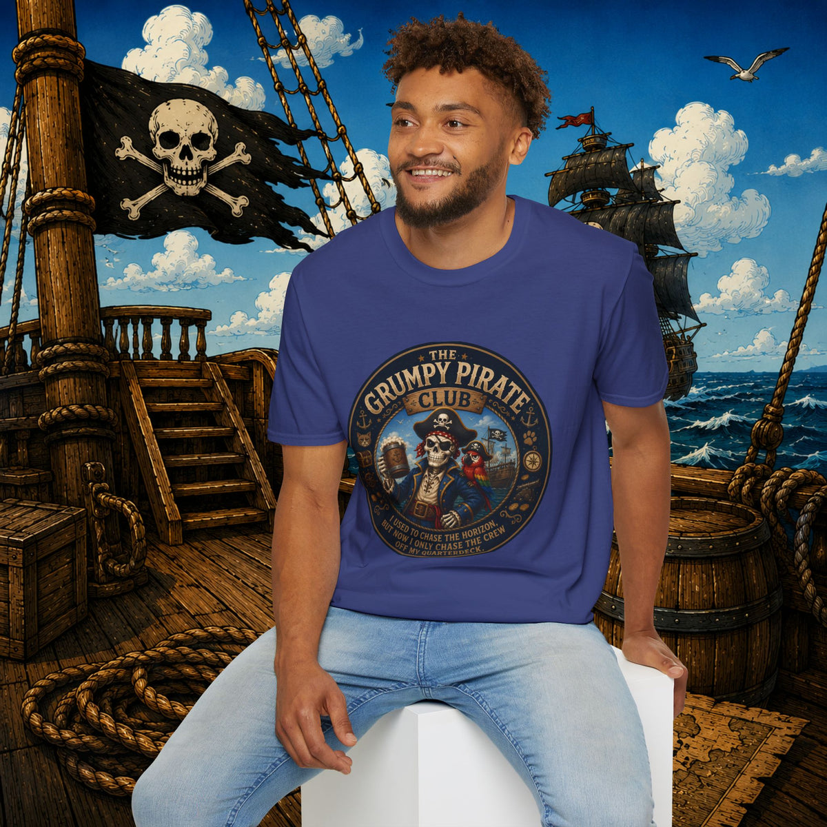 The Grumpy Pirate Skeleton Club T-Shirt