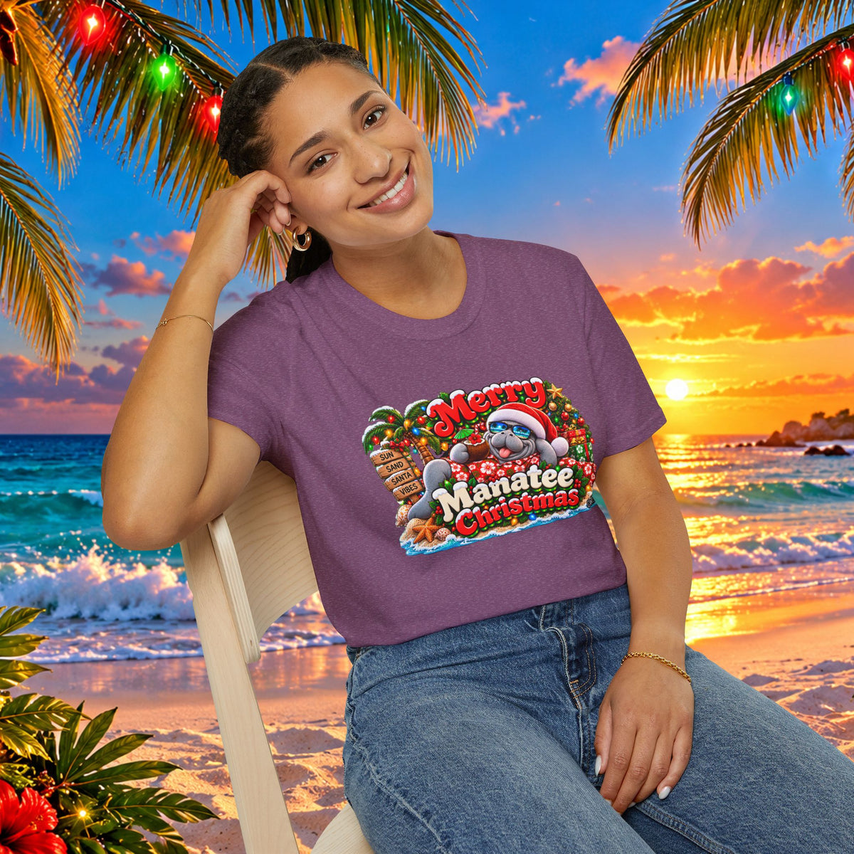 Merry Manatee Christmas T-Shirt