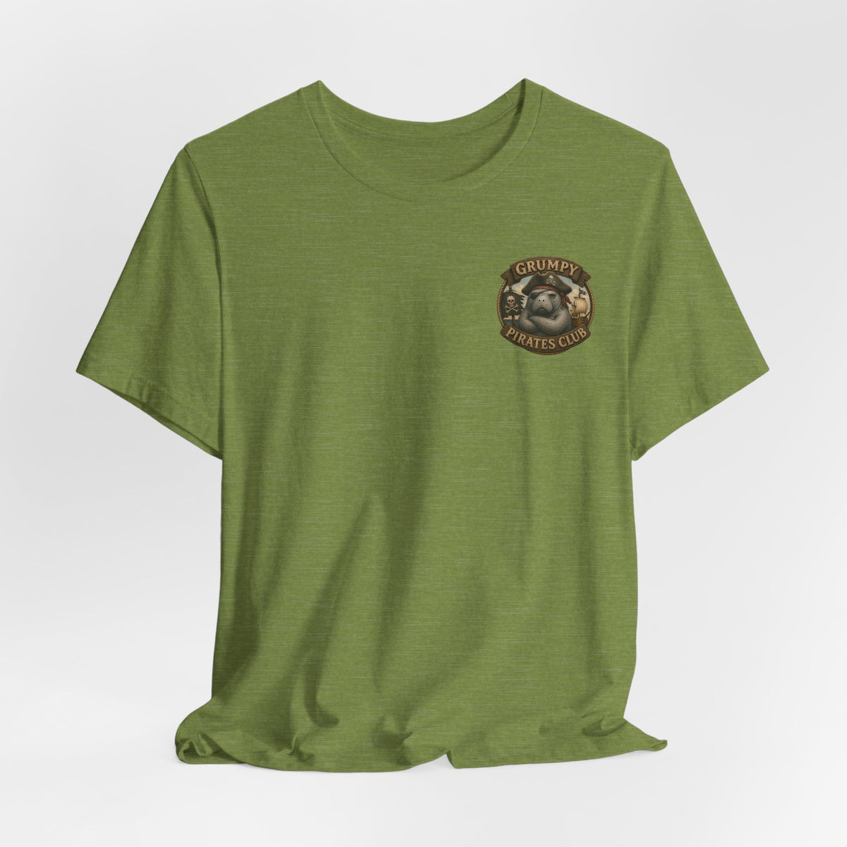 Grumpier Than a Manatee Without Snacks | Funny Pirate Manatee T-Shirt