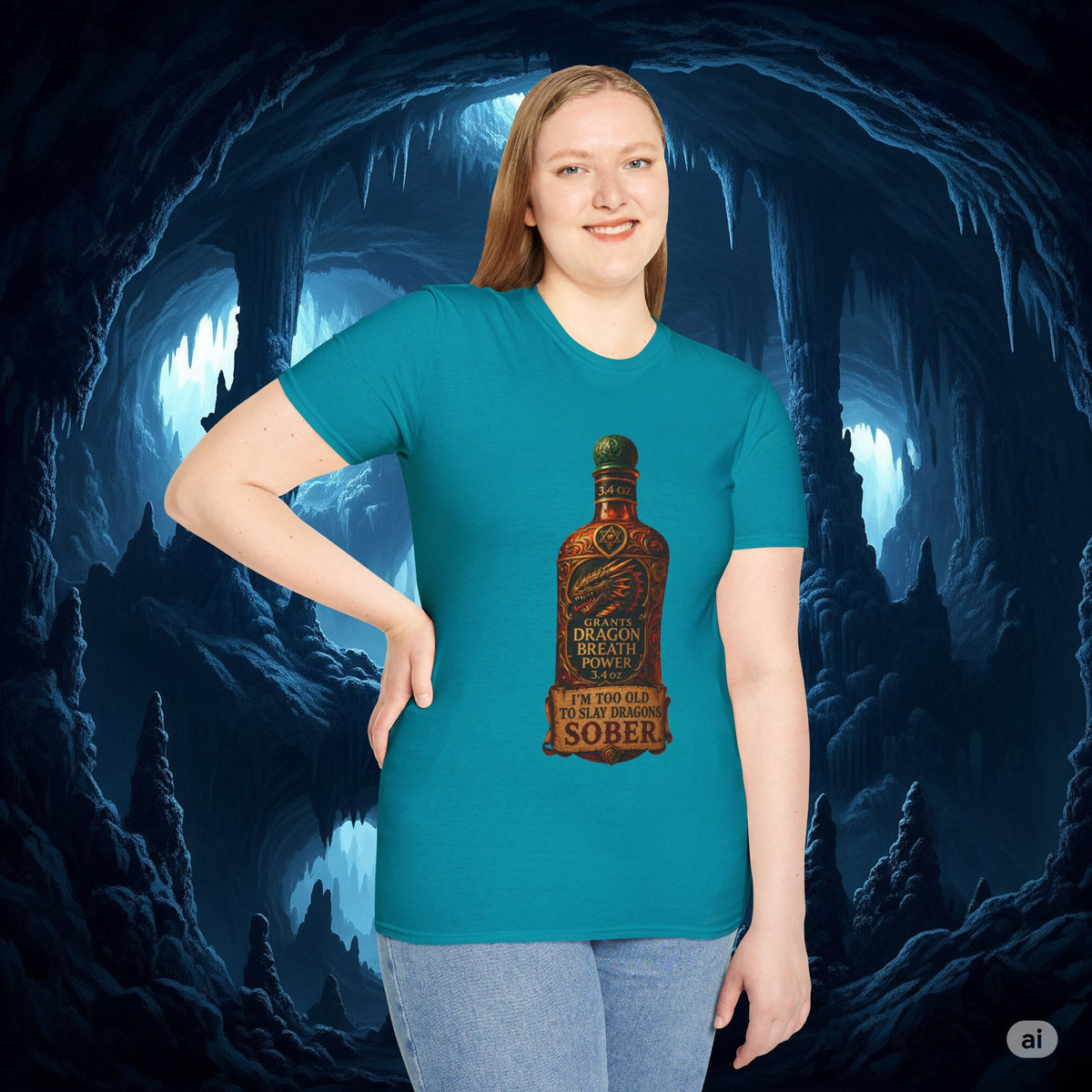 I'm Too Old to Slay Dragons Sober Shirt – Funny Dragon Breath Potion Fantasy T-Shirt