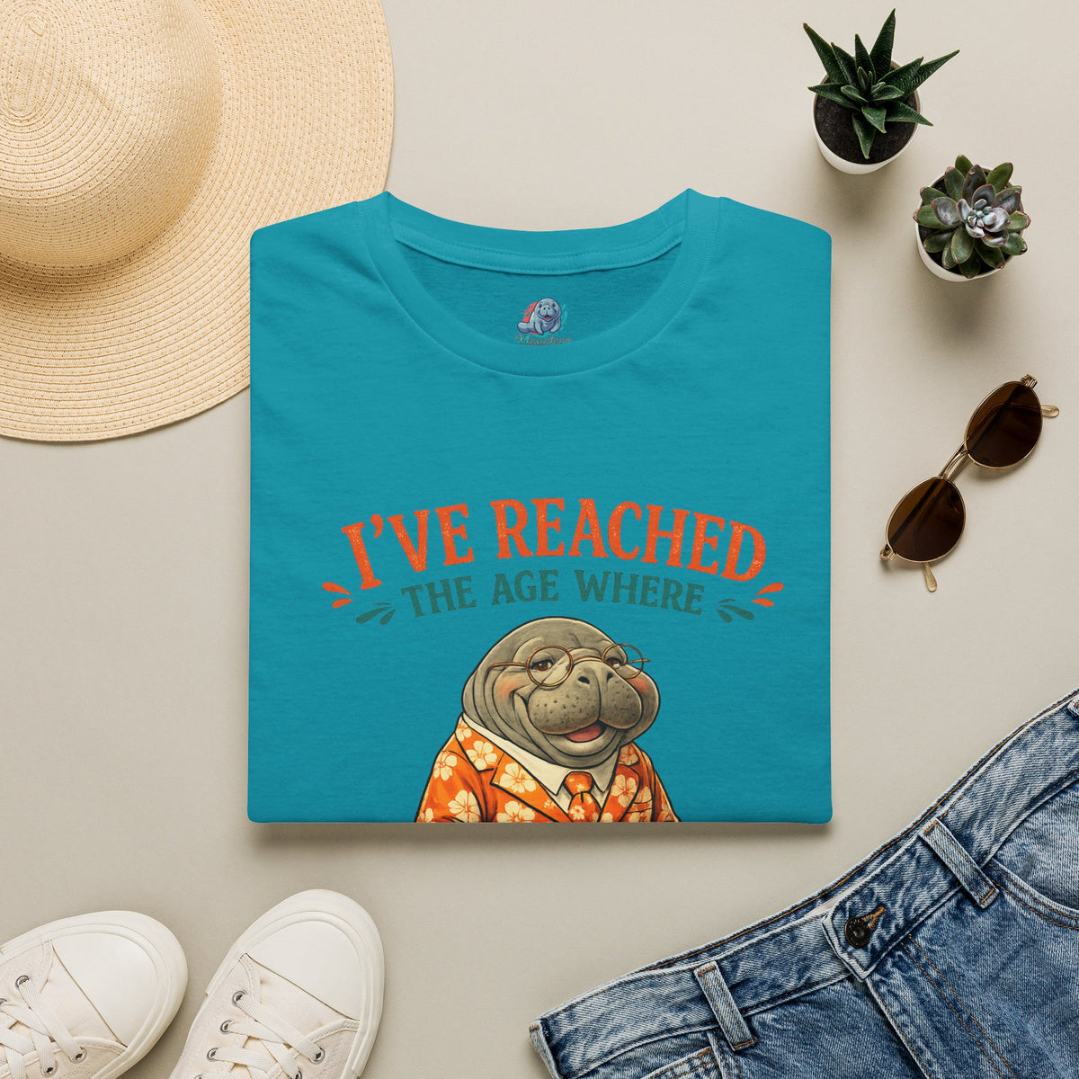 I've Reached the Age Where My Opinion Is a Public Service Shirt | Funny Manatee Tee | Senior Humor Graphic T-Shirt