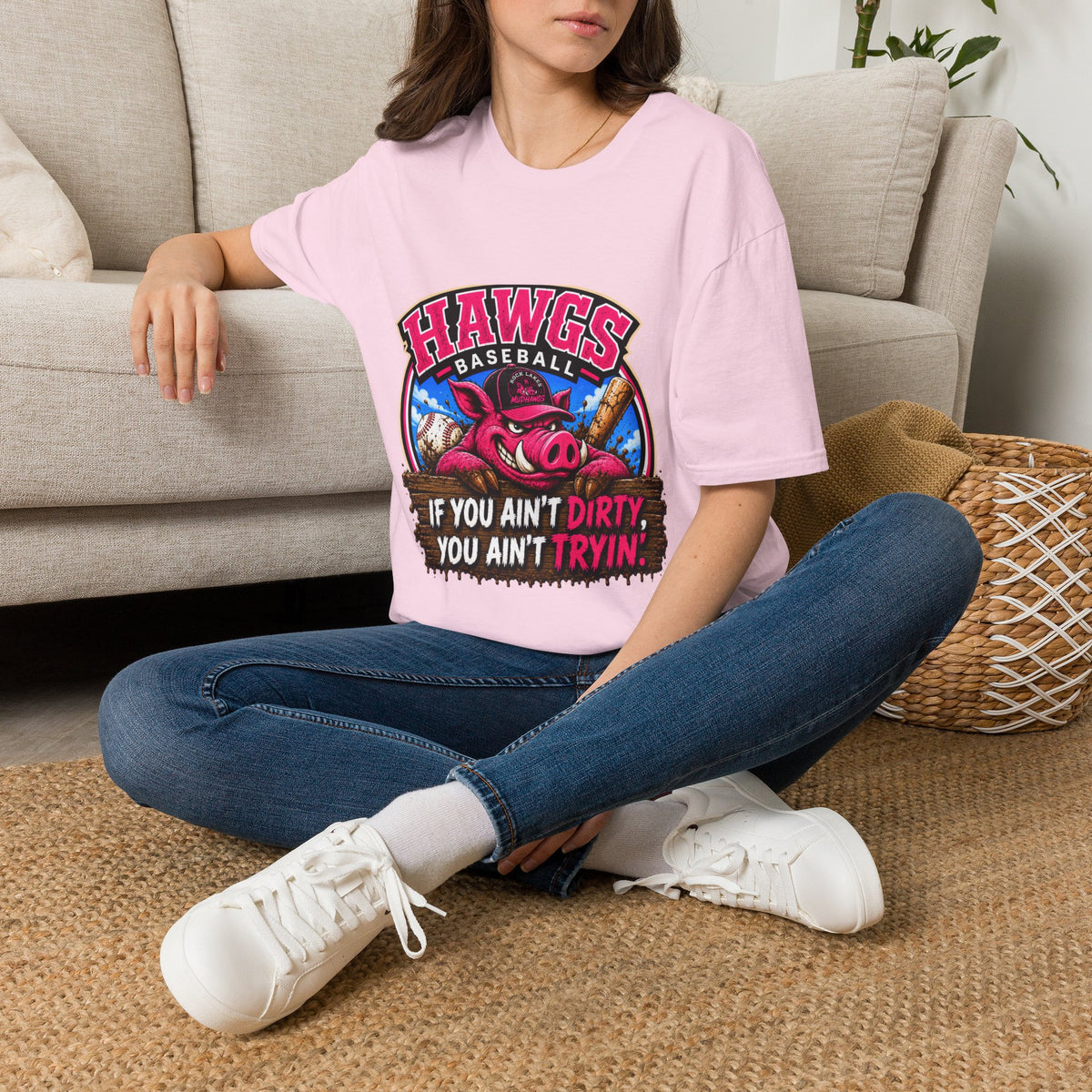 Hawgs Baseball “If You Ain’t Dirty, You Ain’t Tryin’” T-Shirt