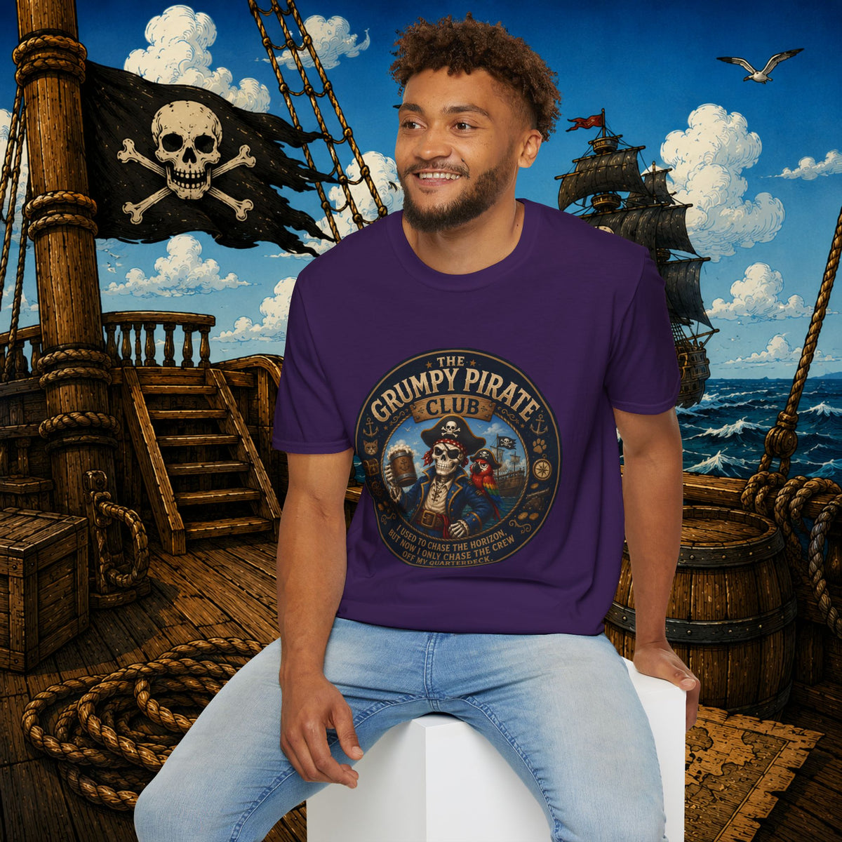 The Grumpy Pirate Skeleton Club T-Shirt