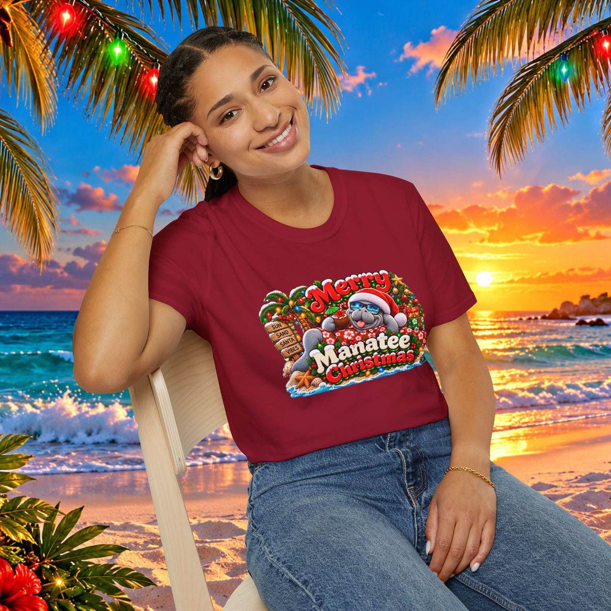 Merry Manatee Christmas T-Shirt