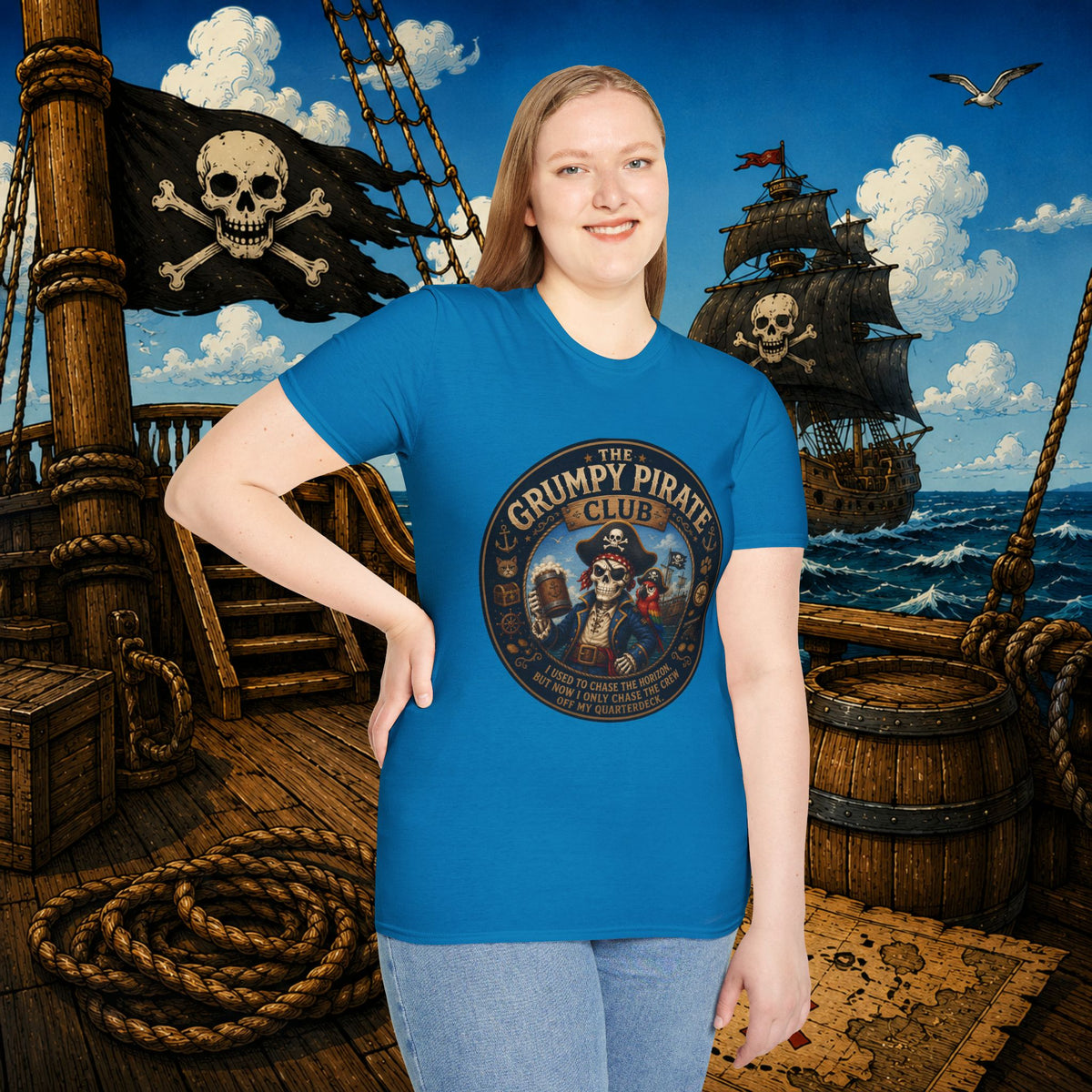 The Grumpy Pirate Skeleton Club T-Shirt