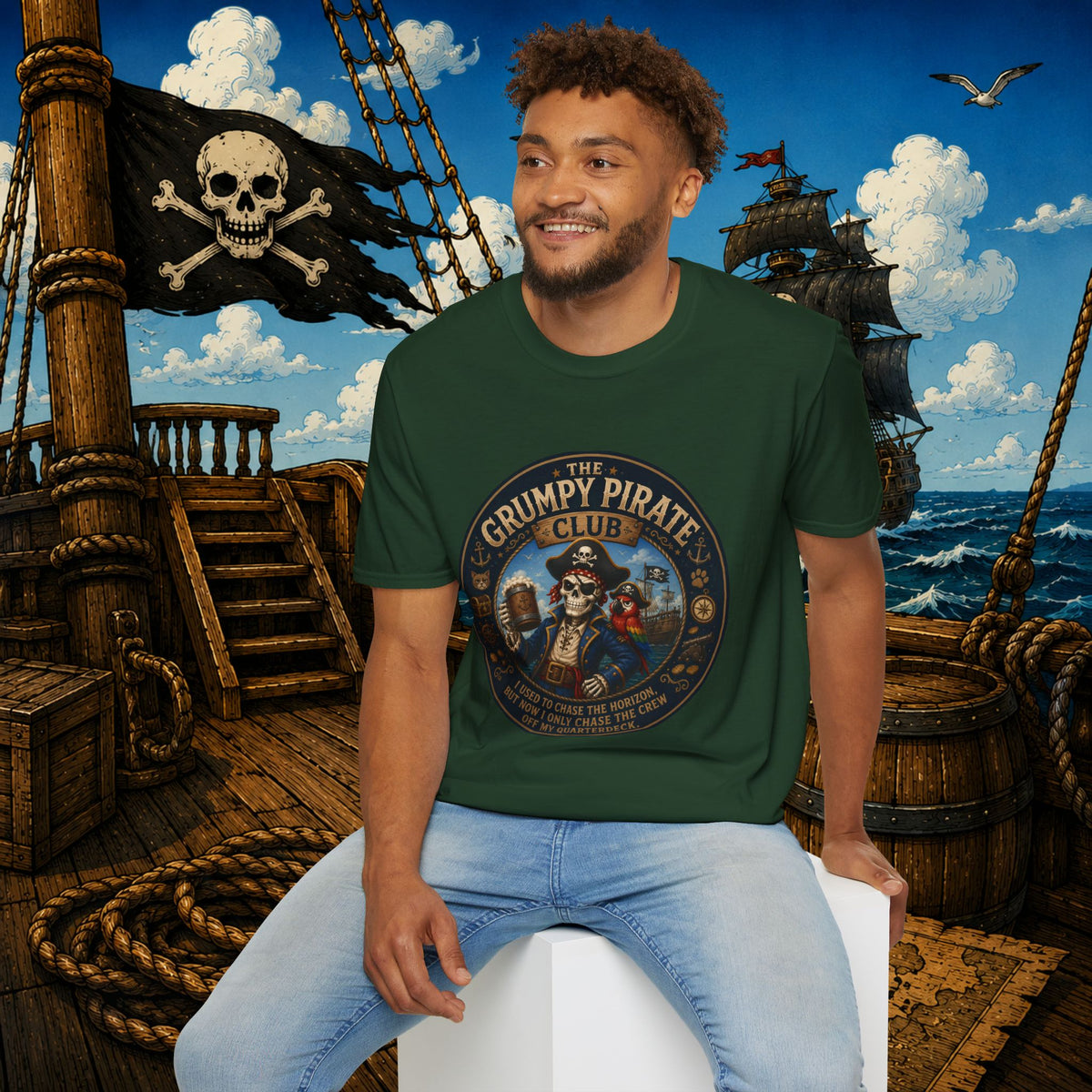 The Grumpy Pirate Skeleton Club T-Shirt