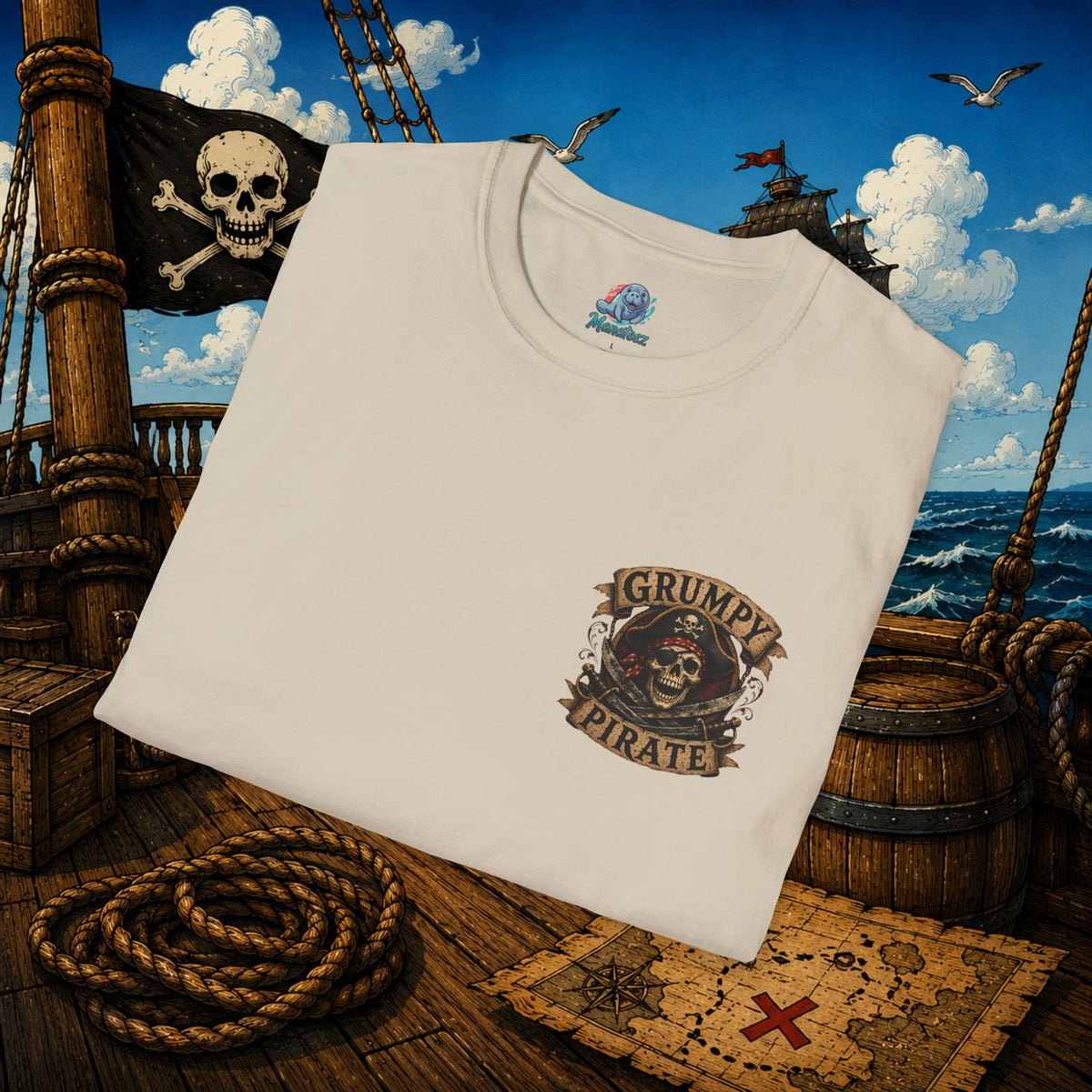 Vintage Pirate Limited Edition – Funny Aging Pirate Skeleton T-Shirt | Old Pirate Humor Tee
