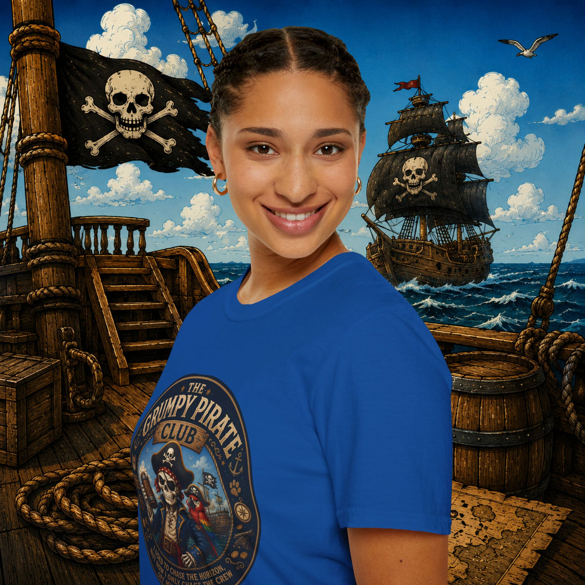 The Grumpy Pirate Skeleton Club T-Shirt