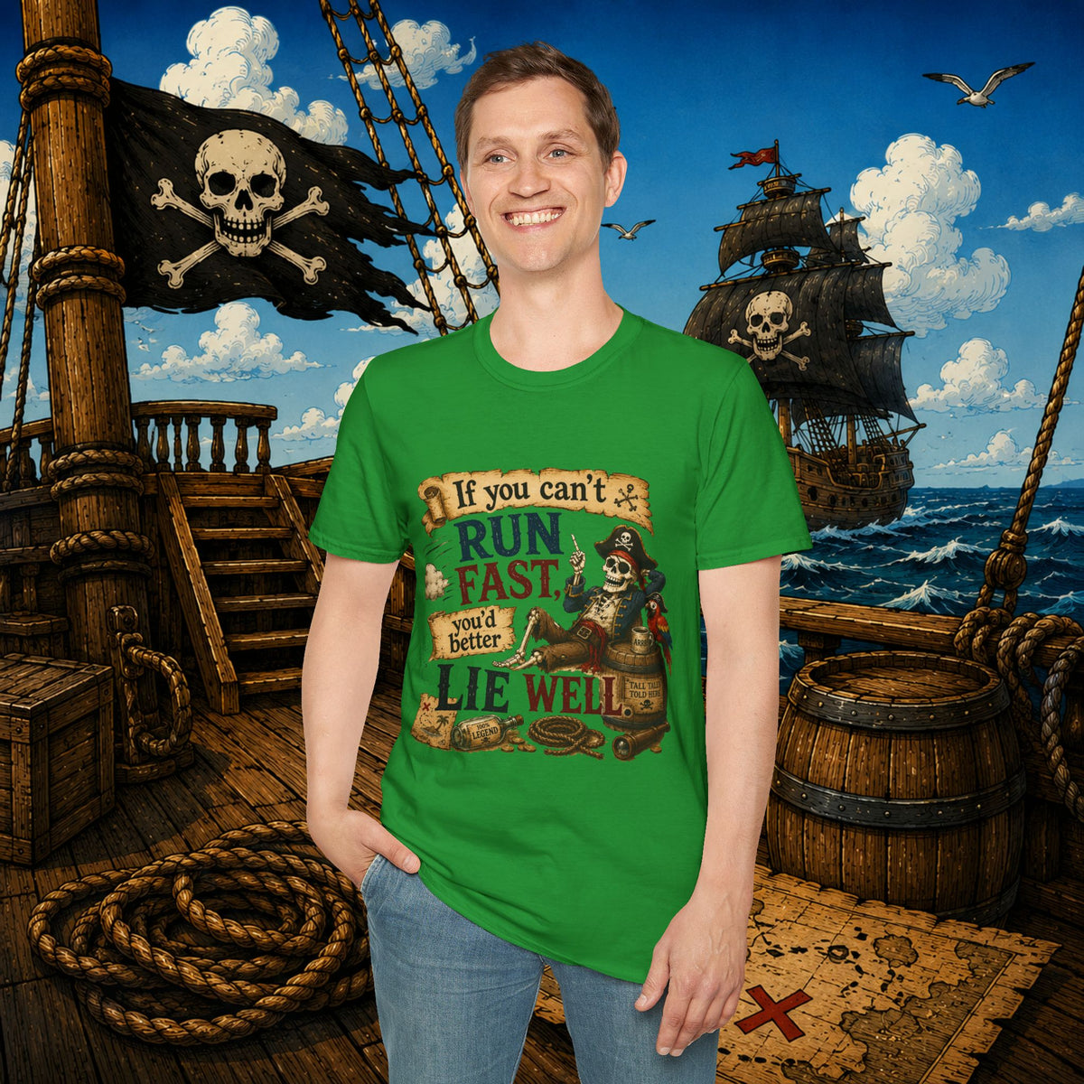 Run Fast, Lie Well Pirate T-Shirt