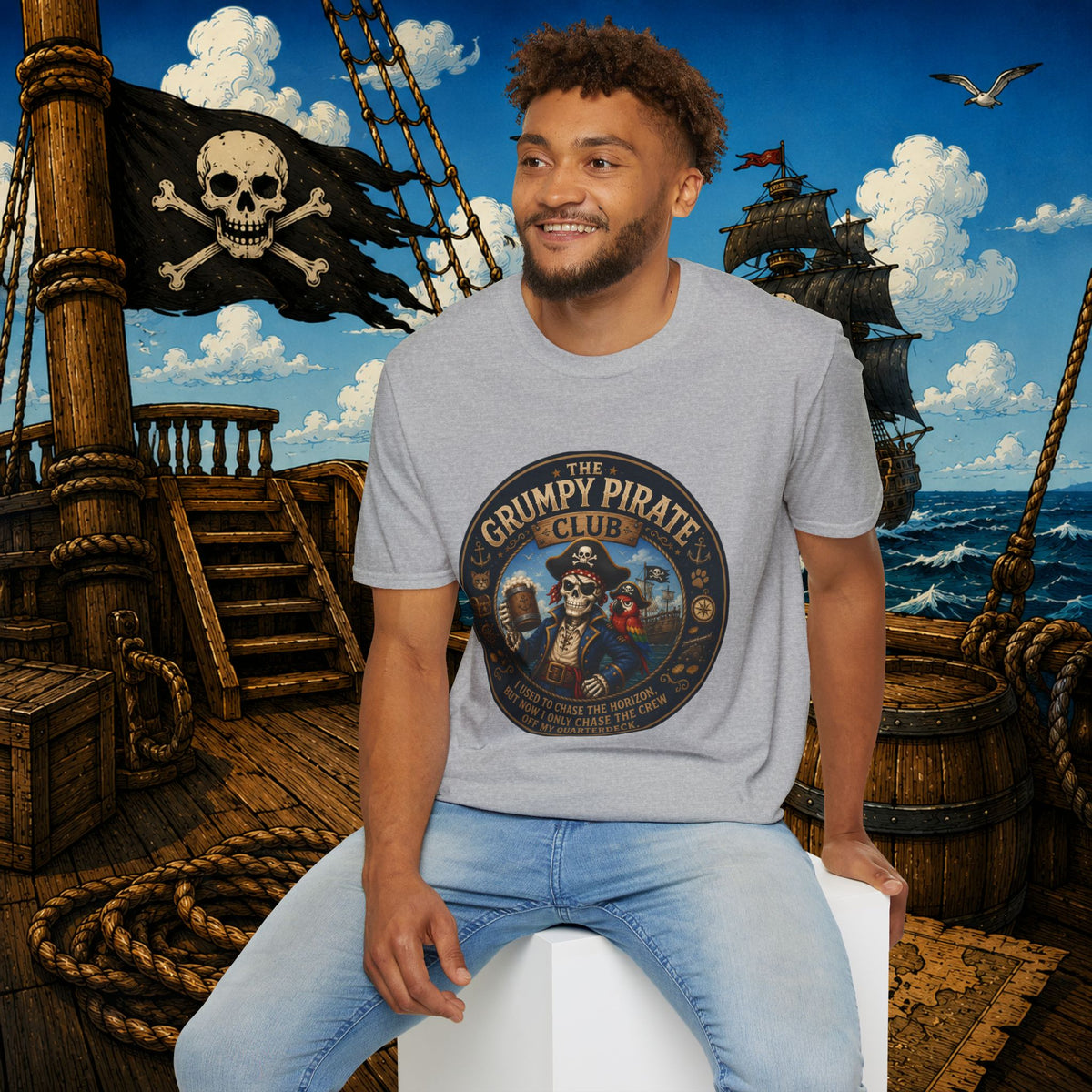The Grumpy Pirate Skeleton Club T-Shirt